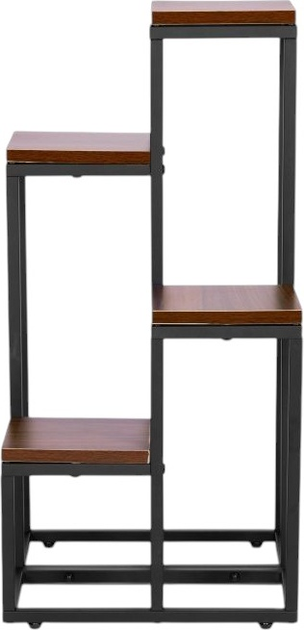 Stojak na kwiaty ModernHome by Multistore 4 półki Ciemny orzech (PJJPS0011 DARK) - obraz 2