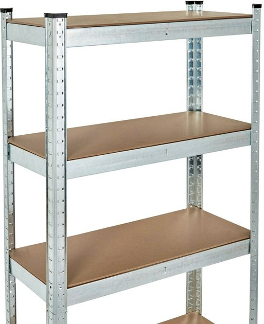 Стелаж металевий ModernHome by Multistore G9030A 180 x 90 x 30 см Срібний (5905817006656) - зображення 7