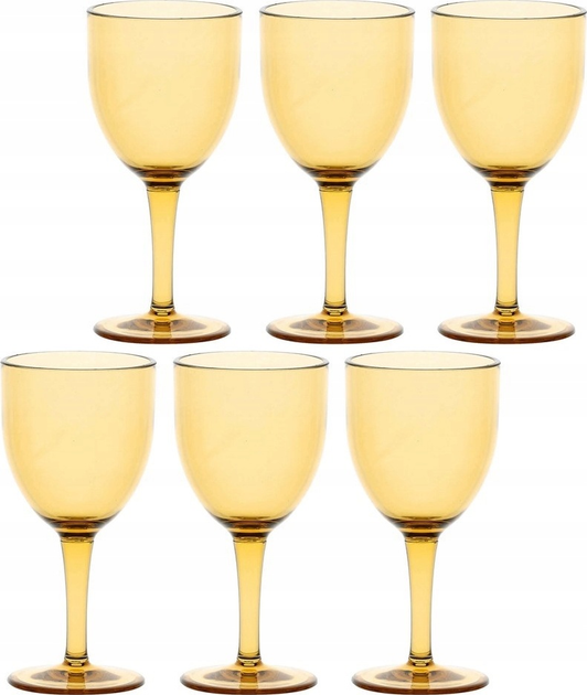 Kieliszki do wina Rose&Tulipani Fiaba Bursztynowe 400 ml 6 szt (8018594615038) - obraz 1