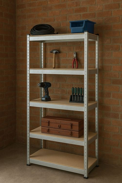 Стелаж металевий ModernHome by Multistore G9040A 180 x 90 x 40 см Срібний (5905817006687) - зображення 10