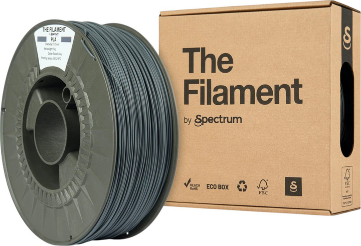 Filament do drukarek 3D Spectrum PLA 1.75 mm 1 kg Basalt Grey (TF-24002) - obraz 1