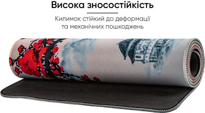 Игровой коврик для мыши мышки и клавиатуры игровая поверхность XL 800x300x3 мм U&P Sakura Control-Speed с прошитыми краями и нескользящей резиновой основой для ПК ноутбука гейминга работы обучения - Фото 4 Игровой коврик для мыши мышки и клавиатуры игровая поверхность XL 800x300x3 мм U&P Sakura Control-Speed с прошитыми краями и нескользящей резиновой основой для ПК ноутбука гейминга работы обучения - изображение 4