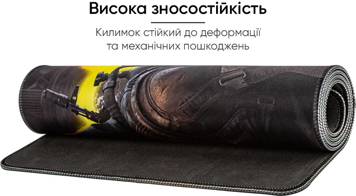 Игровой коврик для мыши мышки игровая поверхность Черная 800x300x3 мм U&P Stalker 2 Control-Speed с прошитыми краями и нескользким резиновым основанием для ПК ноутбука гейминга работы обучения - изображение 5