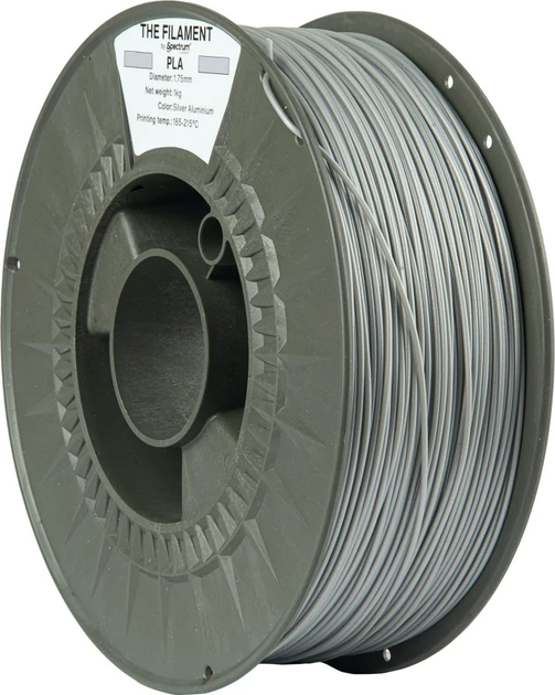 Пластик для 3D принтера Spectrum PLA 1.75 мм 1 кг Silver Aluminium (TF-24006) - зображення 2