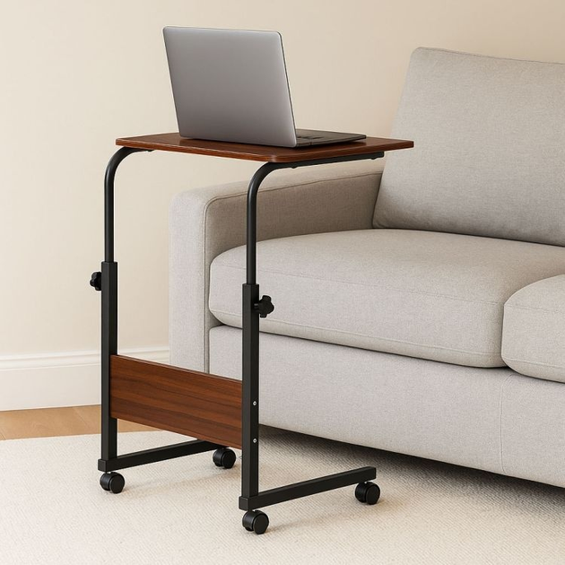 Stolik pod laptopa ModernHome by Multistore z kółkami Ciemny brąz ( PJJCT0135-60D) - obraz 8