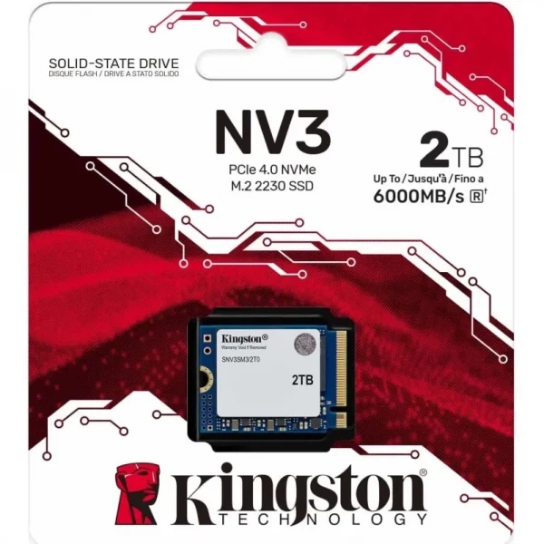 SSD накопитель Kingston nv3 2tb m.2 2230 PCIe Gen4.0 x4 NVMe 3d nand (snv3sm3/2t0) - Фото 3 SSD накопитель Kingston nv3 2tb m.2 2230 PCIe Gen4.0 x4 NVMe 3d nand (snv3sm3/2t0) - изображение 3