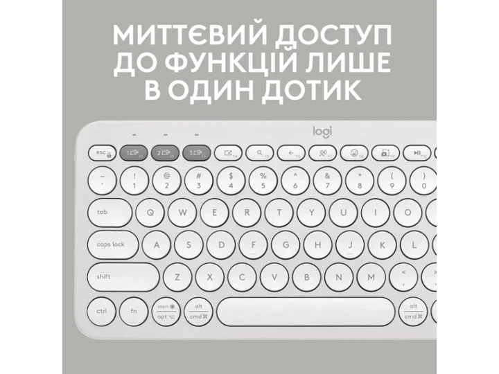 Клавіатура Logitech Pebble Keys 2 K380s Tonal White UA (920-011852) - изображение 4