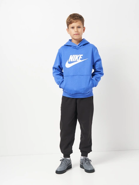 Подростковое теплое худи на флисе для мальчика Nike FD2988-411 L 147-158 см Comet Blue/White (198482173111) - изображение 3