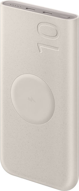 УМБ Samsung 10000mAh Wireless Battery Pack U2510 Beige (EB-U2510XUEGEU) (RA7X30A2MQXHAB) - Уцінка - зображення 2
