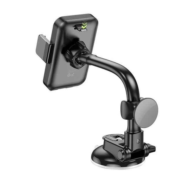Автотримач для телефону HOCO H27 Rock push-type car holder(center console) Black gray (6942007608923) - Фото 6 Автотримач для телефону HOCO H27 Rock push-type car holder(center console) Black gray (6942007608923) - зображення 6