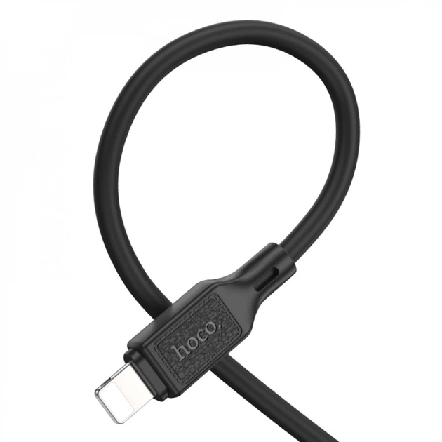 Кабель HOCO X90 Cool silicone charging data cable for iP Black (6931474788405) - Фото 4 Кабель HOCO X90 Cool silicone charging data cable for iP Black (6931474788405) - изображение 4