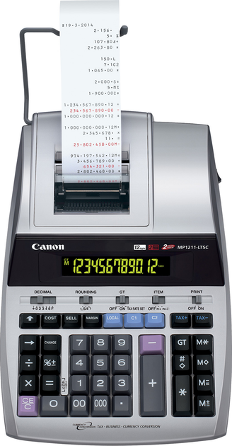 Калькулятор Canon MP1211-LTSC 12-розрядний Silver (2496B001) - зображення 1