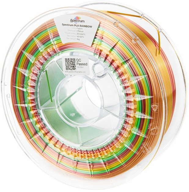 Filament do drukarek 3D Filament Spectrum PLA SILK Rainbow 1.75mm 1000 g Fusion (5905991400813) - obraz 1