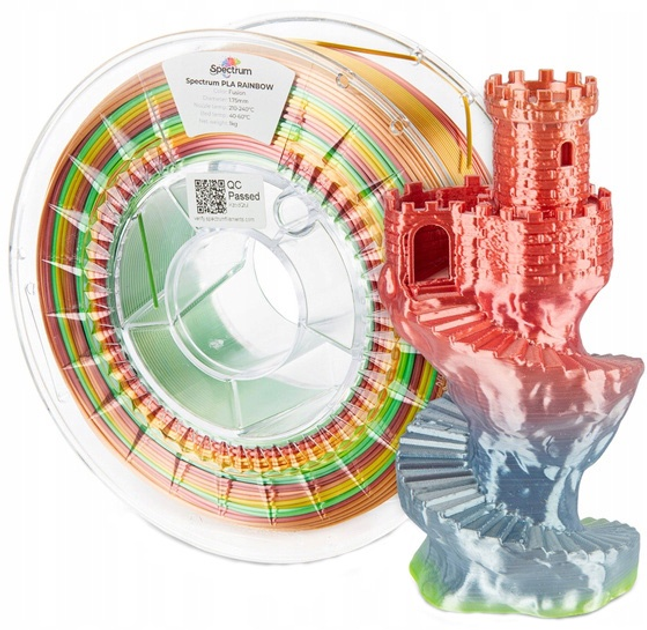 Filament do drukarek 3D Filament Spectrum PLA SILK Rainbow 1.75mm 1000 g Fusion (5905991400813) - obraz 3