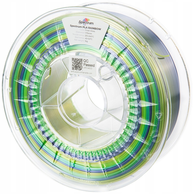 Filament do drukarek 3D Filament Spectrum PLA SILK Rainbow 1.75mm 1000 g Frost Gloss (5905991400875) - obraz 1