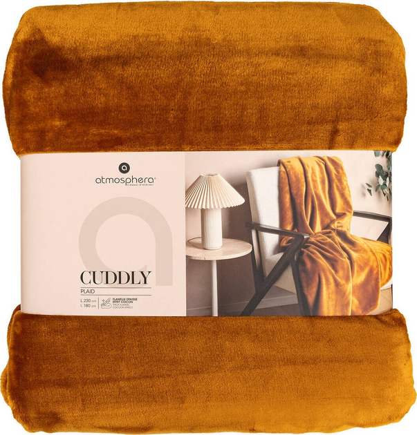 Покривало Atmosphera Cuddly помаранчеве 180 x 230 см (3560232955594) - зображення 3
