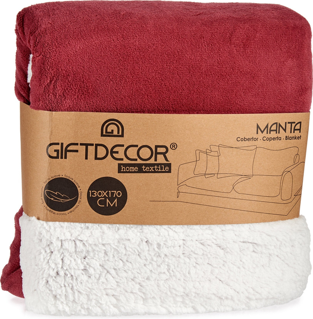 Покривало Giftdecor Naro червоне 130 x 170 см (8430852896810) - зображення 2