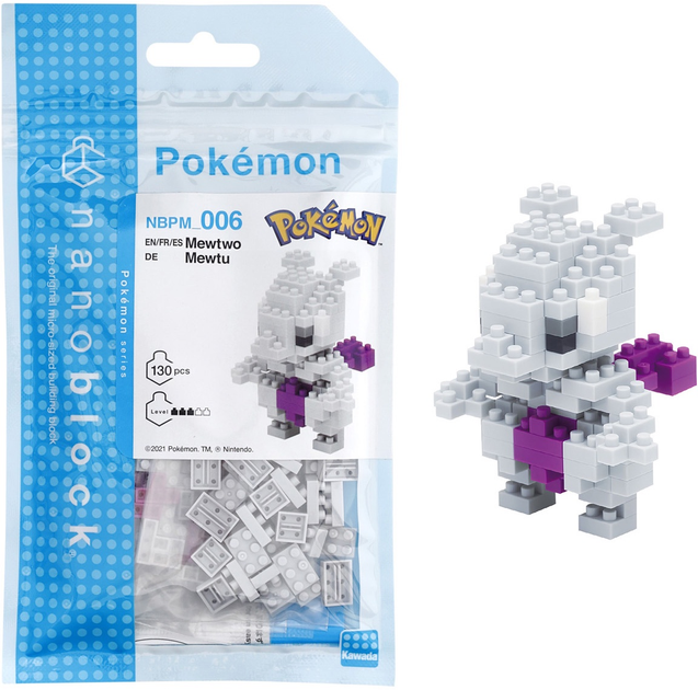Klocki konstrukcyjne Nanoblock Pokemon Mewtwo 130 elementów NBPM_006 (4972825146811) - obraz 5