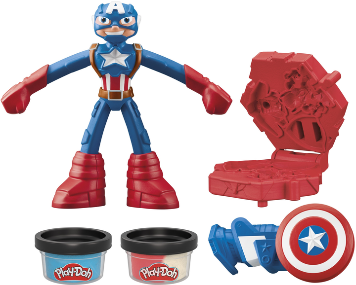 Набір для творчості з масою для ліплення Hasbro Герої Marvel Captain America Stamping Shield (F9829_G0056) - зображення 2