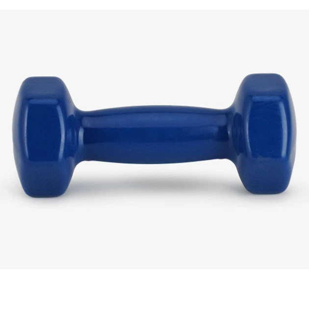 Гантель металлическая с виниловым покрытием 2 кг 2 шт Feel Fit Синий - изображение 5