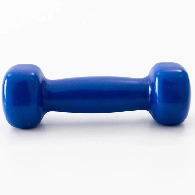 Гантель металлическая с виниловым покрытием 0.5 кг 2 шт Feel Fit Синий - изображение 6