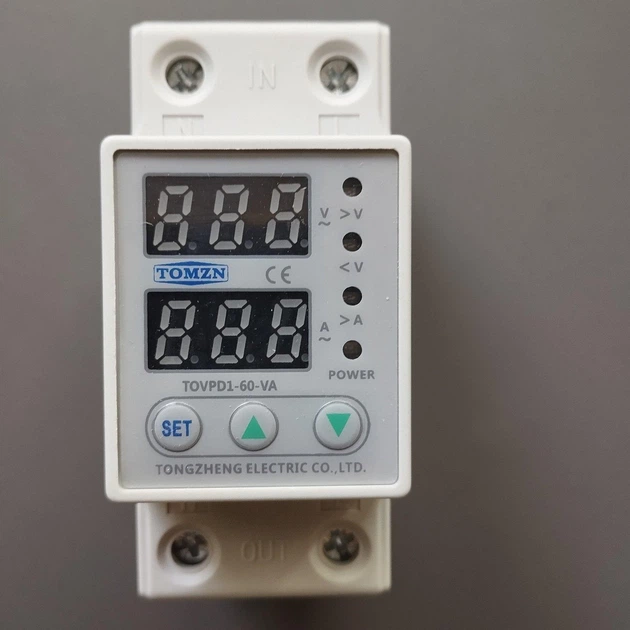 Электронное реле напряжения TOMZN TOVPD1-60-EC (TOVPD1-60-VA) с защитой по току и мощности 60А - изображение 11