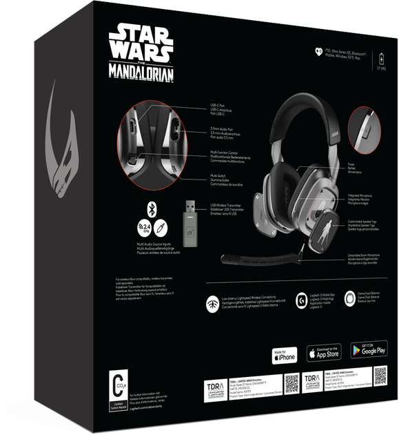Słuchawki Logitech Astro A30 Wireless Gaming Headset Playstation The Mandalorian Edition (5099206111646) - obraz 11