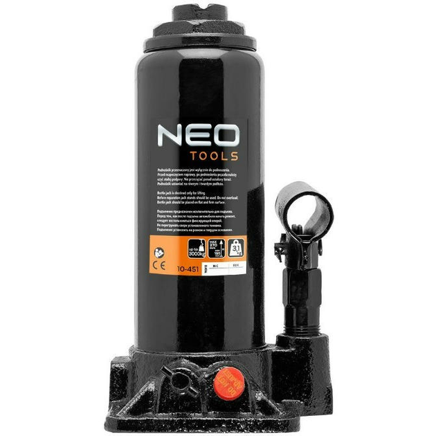 Домкрат Neo Tools 10-451 3т гидравлический бутылочный 195-370 мм - изображение 2