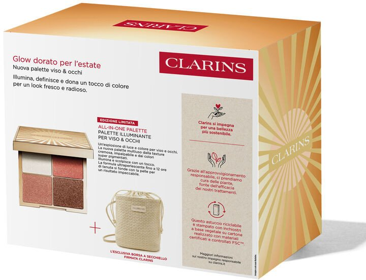 Paleta do makijażu Clarins do twarzy i oczu + Letnia torba (3666057421938) - obraz 4