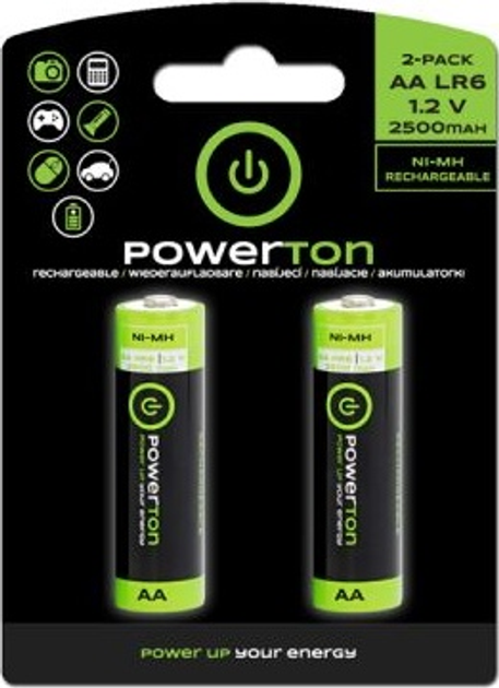 Акумулятор Powerton AA (HR6) 1.2V 2500 mAh (10x2-pack) 20 шт (8590274601260) - зображення 1