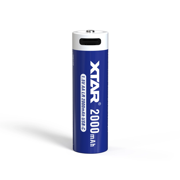 Акумуляторна батарея AA XTAR Light LR-C 1.5V Li-ion 2000mAh з USB Type-C та LED індикатором | мaкс. розряд - 2.5А | набір 4шт. у пласт. кейсі із шнуром x4 Type-C - Фото 3 Акумуляторна батарея AA XTAR Light LR-C 1.5V Li-ion 2000mAh з USB Type-C та LED індикатором | мaкс. розряд - 2.5А | набір 4шт. у пласт. кейсі із шнуром x4 Type-C - зображення 3