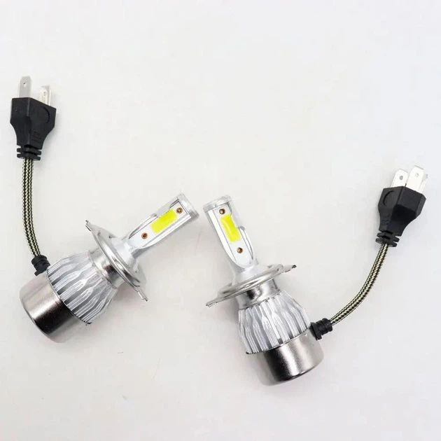 C6 H4 Комплект автомобильных ламп светодиодных 12v, 2шт / LED лампы ближнего-дальнего света фар / Лед лампы - изображение 3