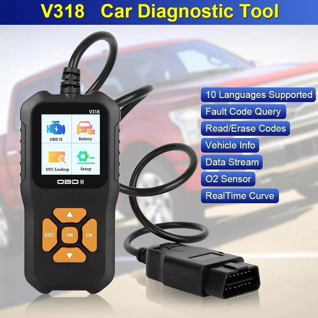 Диагностический автосканер Vexal V318 OBD-2 сканер неисправностей автомобиля (М1041) - изображение 7