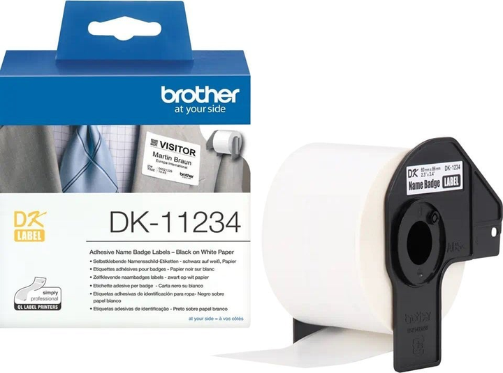 Стрічка для етикеток Brother DK11234 60 мм x 22.36 м White - зображення 2