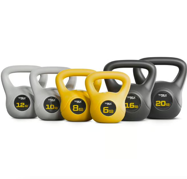 Гиря вінілова 6кг Trex Sport TX-006CKB жовта - зображення 3