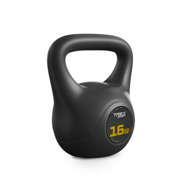 Гиря виниловая 16кг Trex Sport TX-016CKB черный - Фото 2 Гиря виниловая 16кг Trex Sport TX-016CKB черный - изображение 2