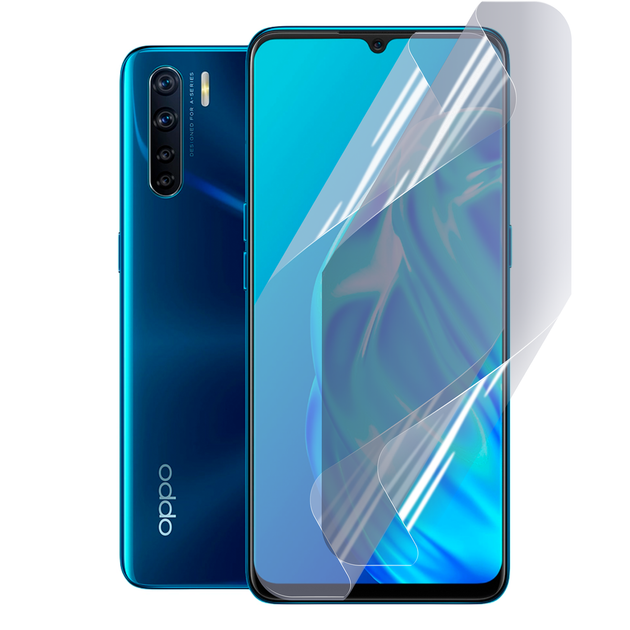 Плёнка гидрогелевая матовая для Oppo A91 протиударная прозрачная - Фото 1 Плёнка гидрогелевая матовая для Oppo A91 протиударная прозрачная - изображение 1