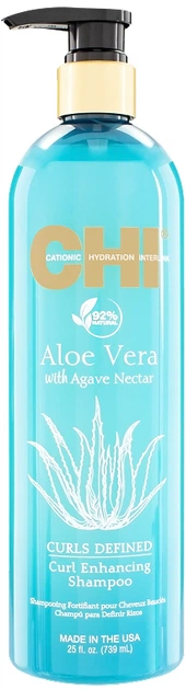 Шампунь для кучерявого волосся з алое вера Aloe Vera CHI, 340 мл - Фото 1 Шампунь для кучерявого волосся з алое вера Aloe Vera CHI, 340 мл - изображение 1
