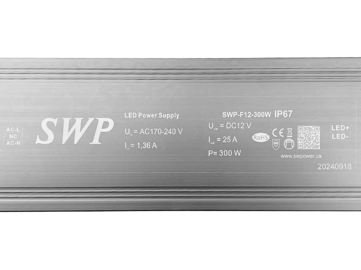 Блок питания 12V 300W IP67 (SWP-F12-300W) - изображение 5