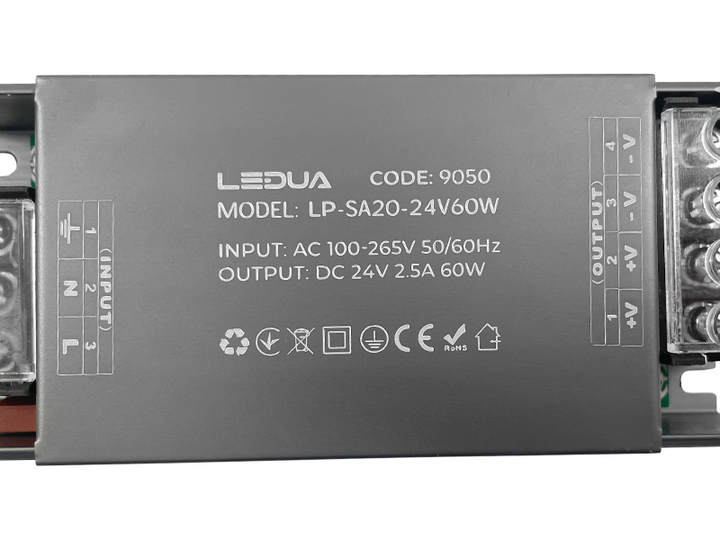 Блок питания LEDUA 24V 60W IP20 (LP-SA20-24V60W) - Фото 6 Блок питания LEDUA 24V 60W IP20 (LP-SA20-24V60W) - изображение 6