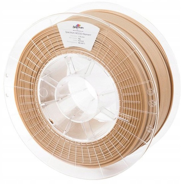 Пластик для 3D принтера Filament Spectrum WOOD 1.75мм 1000 г Light Brown (5903175651365) - зображення 1