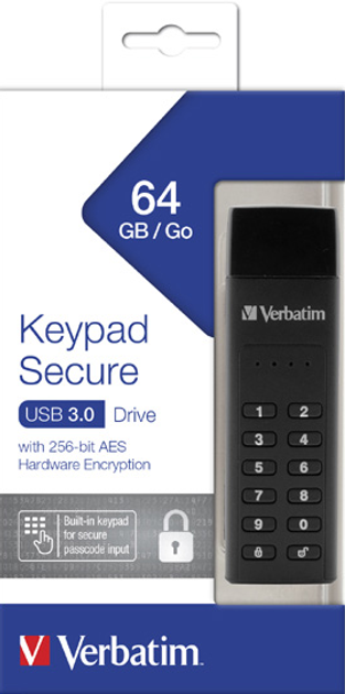 Pendrive Verbatim Keypad Secure 64GB USB 3.0 z klawiaturą (23942494287) - obraz 5