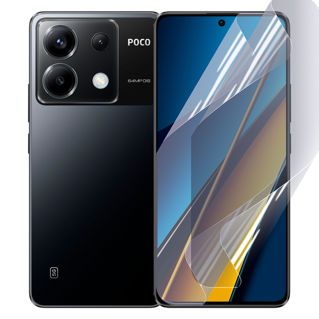 Антишпион приватная плёнка гидрогелевая для смартфона Xiaomi POCO X6 противоударная прозрачная - Фото 1 Антишпион приватная плёнка гидрогелевая для смартфона Xiaomi POCO X6 противоударная прозрачная - изображение 1