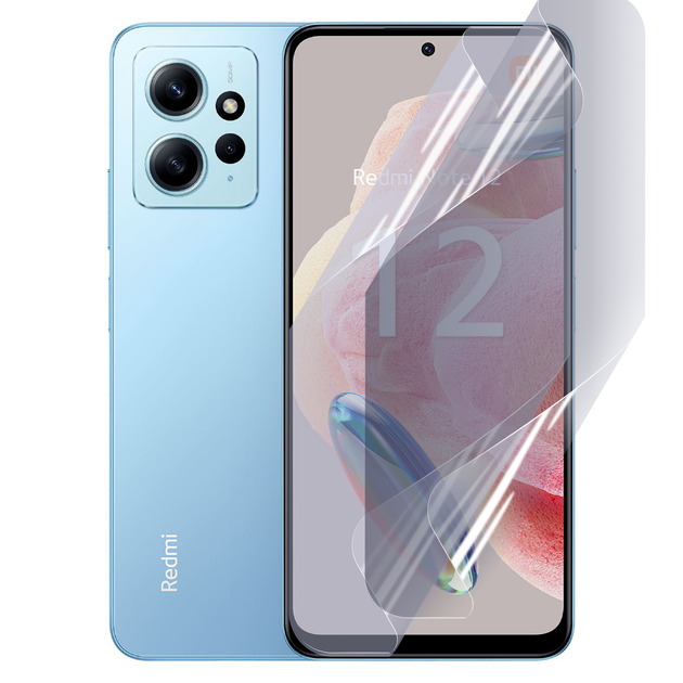 Плёнка гидрогелевая для Xiaomi Redmi Note 12S 4G глянцевая противоударная прозрачная - Фото 1 Плёнка гидрогелевая для Xiaomi Redmi Note 12S 4G глянцевая противоударная прозрачная - изображение 1