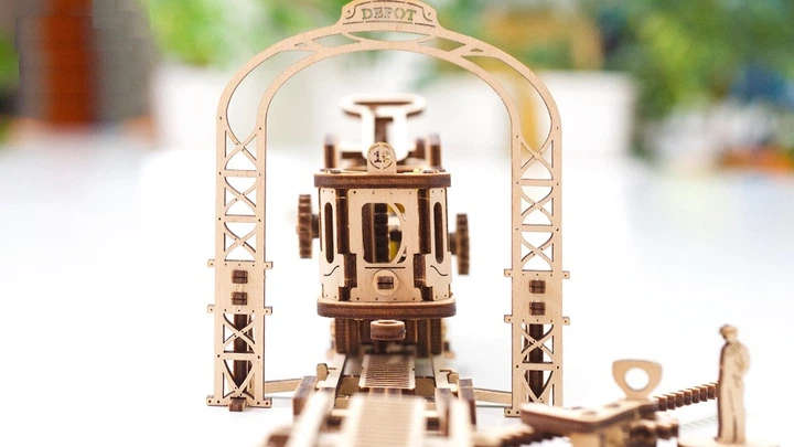 Механічний 3D пазл UGEARS Трамвайна лінія 284 деталі (70023) (4820184120570) - Фото 2 Механічний 3D пазл UGEARS Трамвайна лінія 284 деталі (70023) (4820184120570) - изображение 2