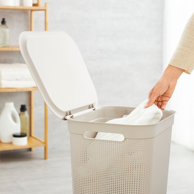 Kosz na pranie Rotho Brisen 50 l Cappuccino (1023507422WS) - obraz 2