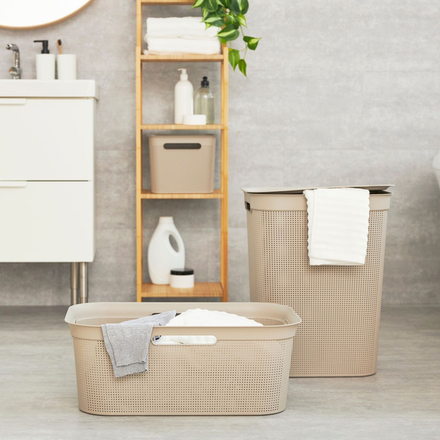 Kosz na pranie Rotho Brisen 50 l Cappuccino (1023507422WS) - obraz 3