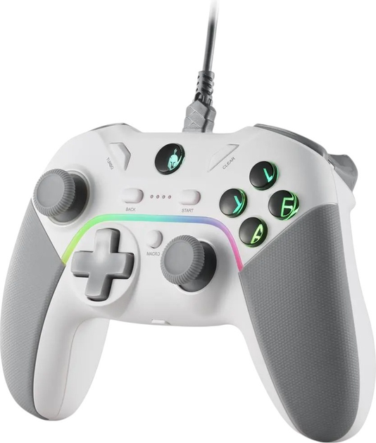 Kontroler przewodowy Spartan Gear Pelekys White (SGWPC01W) - obraz 2
