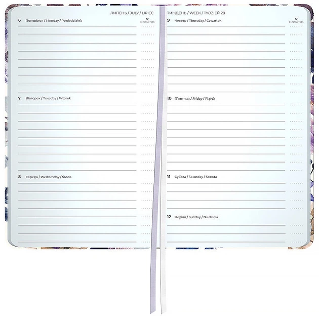Еженедельник датированный 2026 Axent Pocket Violet Whispers 90*150 мм 192 страницы (8525-26-4-A) - изображение 3