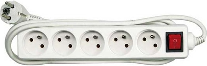 Listwa zasilająca Krup 5 gniazd 5 m White (8590274291928) - obraz 1